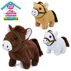 М'яка іграшка YG0263 конячка, ходить, 3 кольори, муз., бат., кул. - 1 - smarttoys.com.ua