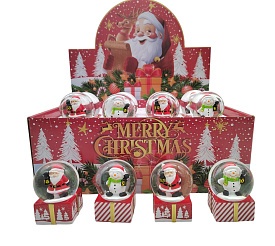 Новорічний декор M022 Різдвяний декор, сніжна куля, 4 види,12 шт. в диспл., 27-10-20,5 см. - 1 - smarttoys.com.ua