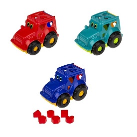 Сортер- трактор "Коник" №1 (трактор з вкладишами), сітка п / м - 1 - smarttoys.com.ua