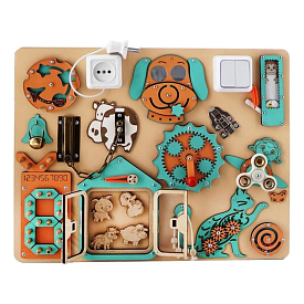 Бізіборд  "Пес" помаранчевий 60х40 см - 1 - smarttoys.com.ua