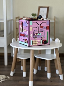 Бізікуб "Робот" 30х30х30 см рожевий - 10 - smarttoys.com.ua