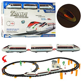 Залізниця 2936A-11 396 см., локомотив 2 шт., вагон, будівля, дерева, світло, бат., кор., 60-34-5 см. - 1 - smarttoys.com.ua