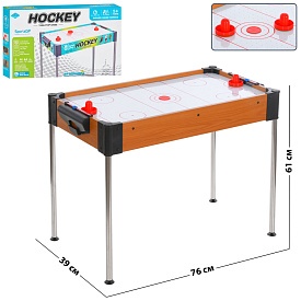 Настільна гра 2559 аерохокей, дерев'яний, на ніжках (мет.), 2 ручки, шайба, бат.,кор.,71,5-40-10,5см - 1 - smarttoys.com.ua