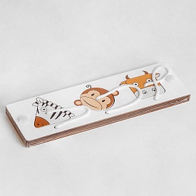 Дерев'яна Логічна гра С 51348 (312) "Тваринки", 3 елементи, в плівці [Пленка] - 1 - smarttoys.com.ua