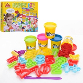 Тісто для ліплення 6805 цифри, 5 кольорів (баноч. з криш.), аром., формочки, інструменти, кор., 37-2 - 1 - smarttoys.com.ua