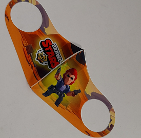 Маска Pitta Print S Brawl Stars Кольт Orange																						 - 1 - smarttoys.com.ua