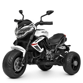 Мотоцикл M 4152EL-1 2 мотори 35W, 1 акум. 12V7AH, MP3, TF, USB, EVA, шкіра, муз., світло, білий. - 1 - smarttoys.com.ua