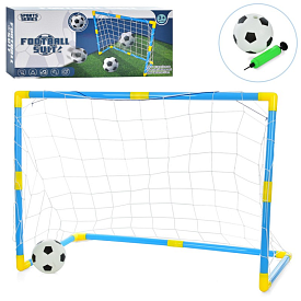 Футбольні ворота MR 0896 95-80-37 см., 20 дет., сітка, м'яч, насос, кор., 44,5-20-6,5 см. - 1 - smarttoys.com.ua