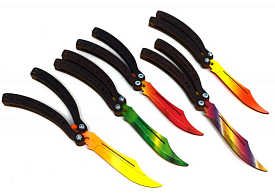 Сувенірний ніж, модель «BALISONG - ULTRA» пакет 5 шт - 1 - smarttoys.com.ua