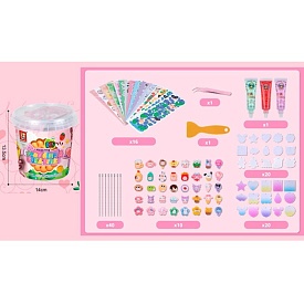 Набір для творчості RDF-171A форми для брелків, наліпки, фігурки, клей,інструменти,відро,14-13-14см. - 1 - smarttoys.com.ua