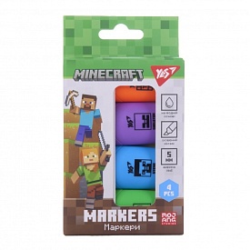 Маркер текстовий Yes "Minecraft" в наборі, 4 шт. - 1 - smarttoys.com.ua