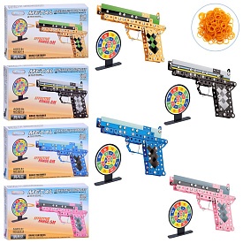 Конструктор 621-1-2-3-4 мет., пістолет, мішень, резинки, наліпки, 4 види, кор., 31,5-20,5-4 см. - 1 - smarttoys.com.ua