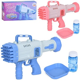 Мильні бульбашки 168B автомат27,5см,запаска 8-3,5см, 2 кольори, на бат-ці, кор,28-16-8см - 1 - smarttoys.com.ua