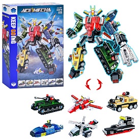 Конструктор BB070 військова техніка, 6в1, 696 дет., кор., 42-27-6,5 см. - 1 - smarttoys.com.ua