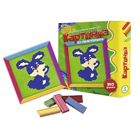 Картинка з пластиліну "Зайчик" (рос.), в кор-ці 25см-25см-5см - 1 - smarttoys.com.ua