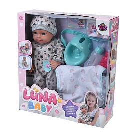 Лялька AKG-0003 пупс, п'є-пісяє, горщик, пляшечка, соска, підгузок, сумка, кор., 36,5-39,5-12 см. - 1 - smarttoys.com.ua