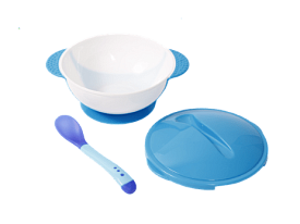 А 50 Тарілка на присосці з кришкою та ложкою т/м "Lindo" серії "Premium" А 50 - 3 - smarttoys.com.ua