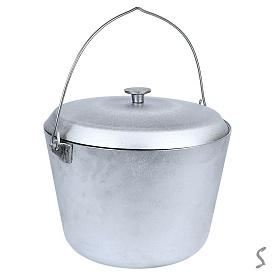 Казан алюмінієвий з дужкою та кришкою 10.0л УК-К10.0 - 1 - smarttoys.com.ua