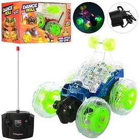 Машина 898 радіокер., акум.,трюкова,оберт. на 360°,2 кольори,USB,муз.,світло, бат.,кор.,28,5-18-17см - 1 - smarttoys.com.ua