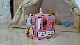 Бізікуб 23х23х23 см рожевий - 3 - smarttoys.com.ua