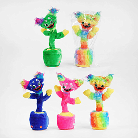 М`яка іграшка С 53130 (100) "Кольоровий чудик", 4 види, звук, світло, функція запису голосу, танцює, h-35 см, в пакеті - 1 - smarttoys.com.ua