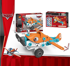 Конструктор 128-1 (60/2) “Літак”, інструменти, гумові шини, в коробці - 1 - smarttoys.com.ua