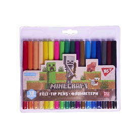 Фломастери Yes 18 кольорів "Minecraft" - 1 - smarttoys.com.ua