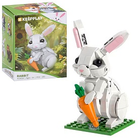 Конструктор K10510 зайчик, 13,2см, 201дет, в кор-ці, 9-12-8см - 1 - smarttoys.com.ua