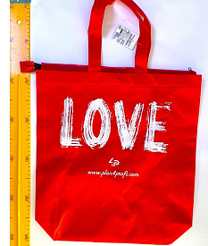 Сумка на блискавці червоний (спанбонд) 38х53 см з принтом - 1 - smarttoys.com.ua