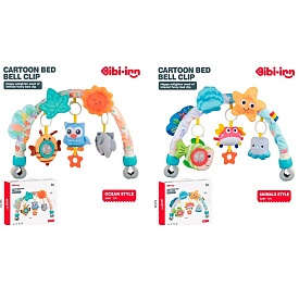 Підвіска 6079-6080 дуга на коляску,40-36-5см,підвіски 3шт(м'які,брязкальце,пискавка), шуршить,2 види - 1 - smarttoys.com.ua