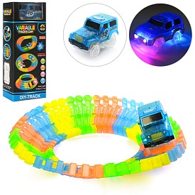 Трек GD-49A світиться в темряві, машинка-світло, 49 дет., бат., кор., 10,5-25-5,5 см. - 1 - smarttoys.com.ua