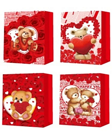 Пакет подарунковий С 57766 (300) 4 види, “Кохання”, СЕРЕДНІЙ - 1 - smarttoys.com.ua