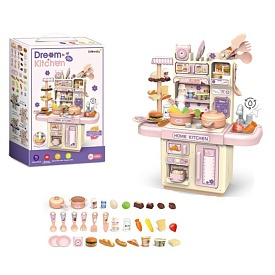 Кухня 36T-8 плита, мийка-ллється вода (механіч.), пара, посуд, продукти,світло,бат.,кор.,25-36,5-9см - 1 - smarttoys.com.ua