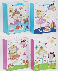 Пакет подарунковий С 49751 (300) СЕРЕДНІЙ, 4 види - 1 - smarttoys.com.ua