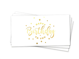 Конверт для грошей "Happy Birthday Золоте Тиснення" - 1 - smarttoys.com.ua