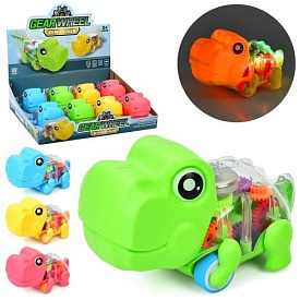 Іграшка 878-21 динозавр, шестерні, 4 кольори, світло, бат.(таб.), 8 шт. в диспл., 35-31-10 см. - 1 - smarttoys.com.ua