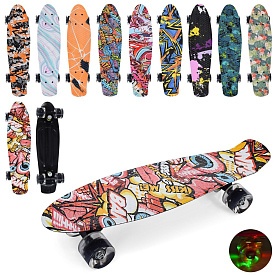 Скейт MS 0749-10 пенні, 56-14,5см., колесаПУ-світло, антиковз.поверхня, 10видів, розібр. - 1 - smarttoys.com.ua