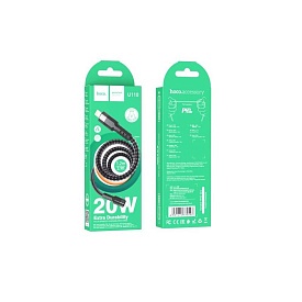 Кабель USB Hoco U110 PD Type-C to Лайтнін 1.2m (Чорний) - 1 - smarttoys.com.ua