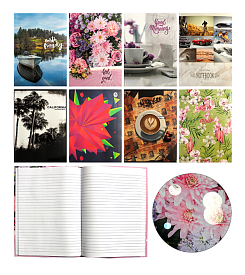 Блокнот, інтегральна обкл, 80арк, лінія, кольор форзац, 170*230мм - 1 - smarttoys.com.ua