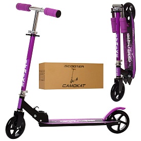 Самокат SR 2-005-VB алюм.+сталь, 2 кол. ПУ145мм, кермо, підніжка 30-10 см., склад., фіолетовий, кор. - 1 - smarttoys.com.ua