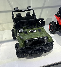 Джип M 6270EBLR-10(24V) 2,4G радіок,1*24V8AH, 2*45W, MP3, USB, TF, BT,EVA,шкіра,музика, світло, хакі - 1 - smarttoys.com.ua