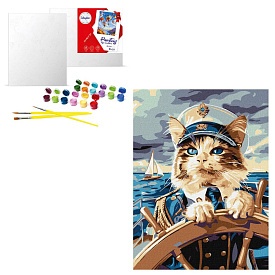 Набір для розпису по номерах "Котячий адмірал" 30х40см - 1 - smarttoys.com.ua