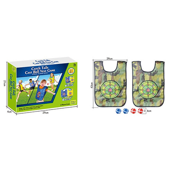 Гра MR 0837 дартс, на липучці, жилет-мішень 2 шт., м'ячик 4 шт., кор., 29-21-4 см. - 2 - smarttoys.com.ua