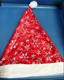 7063 шапка новорічна зі сніжинкою * 100 * 12 - 1 - smarttoys.com.ua