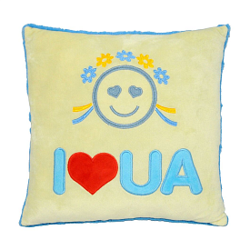 М'яка подушка "I love UA" 11*33*33 - 1 - smarttoys.com.ua