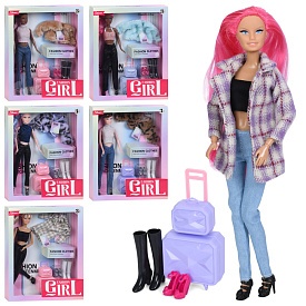 Лялька FD0509-10-11 29см, взуття, валіза, 6 видів, в кор-ці, 26-32,5-6см - 1 - smarttoys.com.ua