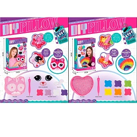 Набір для творчості KSY971-73 тканинна мозаїка,подушка-серце,кольорова тканина,2 види,кор.,19-30-8см - 1 - smarttoys.com.ua