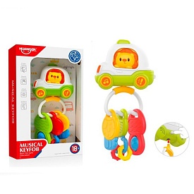 Гра HE0560 брелок 20,5см,машинка+ключі,муз.,звук,світло,прорізувач,текстур.дет.,м'яка кнопка,на бат. - 1 - smarttoys.com.ua