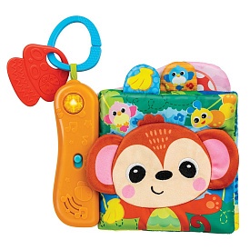 Підвіска 230102-NL м'яка книжка,шарудить,прорізувач,пискавка,2реж.,муз.,світло,бат.,лист,22,5-28-5см - 1 - smarttoys.com.ua