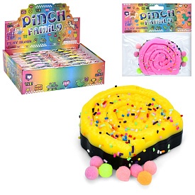 Іграшка MS 4573 антистрес, рулетик/тістечко, мішура, TPR, 2 кольори, кул., 16шт. в диспл.,28-21-8см. - 1 - smarttoys.com.ua